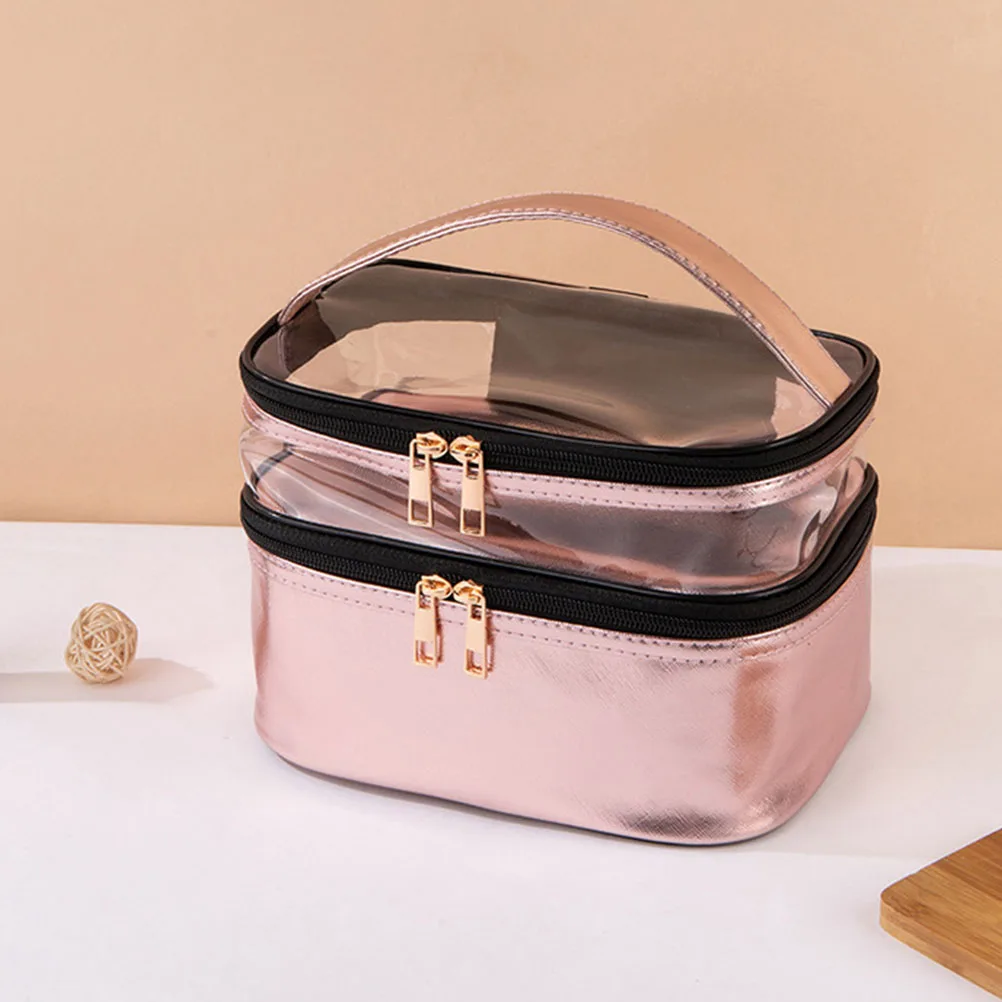 

1pc Waterproof Makeup Bag Portable Organizer Travel Toiletry Storage Bag Durable Practical for Women