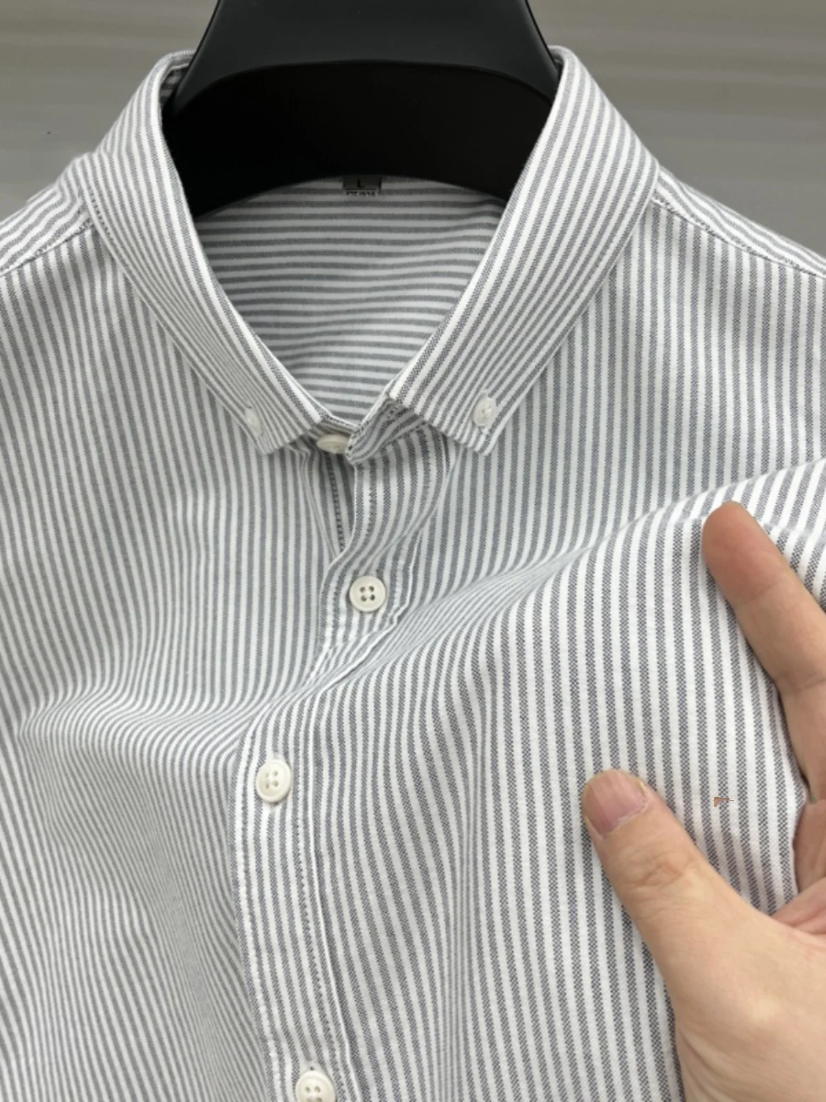 

Мужская повседневная рубашка из чистого хлопка премиум-класса с вертикальными полосками, новая коллекция весна-осень, дышащая, для повседневной носки...