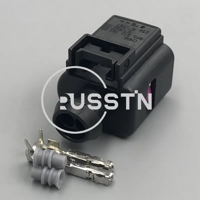 1 Set 2 Hole 8K0 973 702 Automobile Water Temperature Car Air Temperature Sensor Socket AC Assembly Wiring Connector 8K0973702