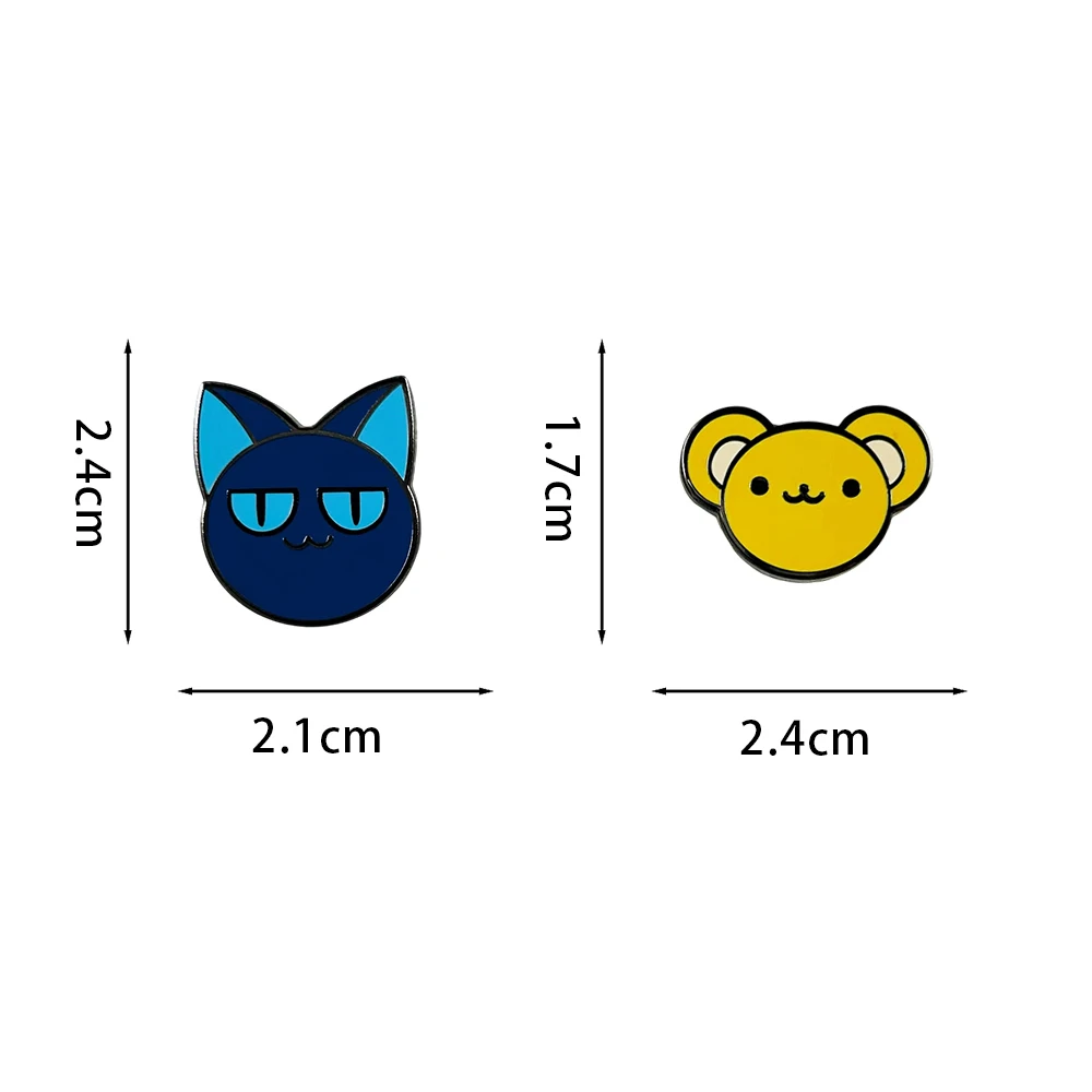 Cerberus Spinel Sun Cufflinks Card Captor Sakura Peripheral Cute Cartoon Animal Cufflinks Fun Clothing Sleeve Decorations