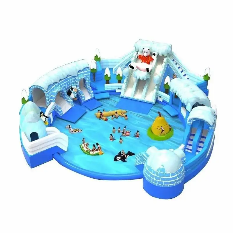 

Inflatable large water park equipment Mobile inflatable swimming pool Outdoor bracket Swimming pool Water slide