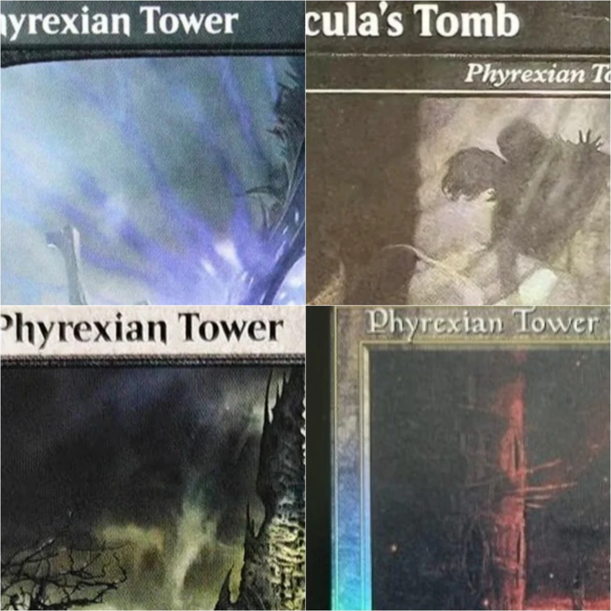 

"Phyrexian Tower" TCG Magical Proxy Black Top Quality Proxy Playing Cards Gathering Board Game Trading Cards
