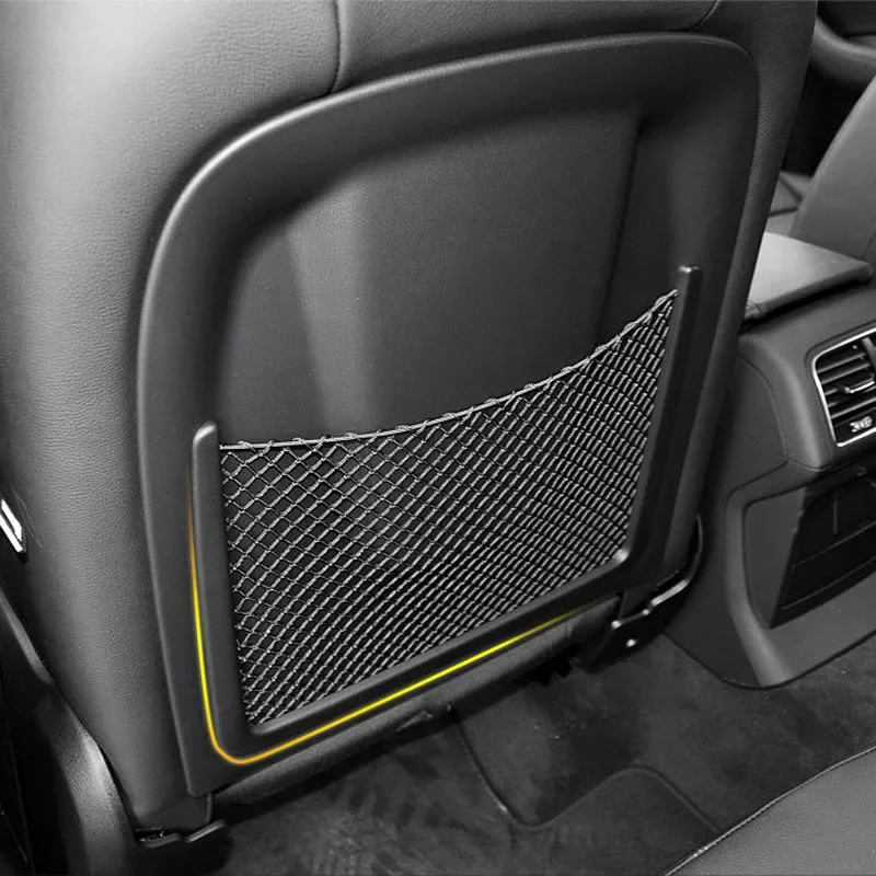 For Audi Q7 2007 2008 2013 2015 2016 2017 Car Seat Back Rear Storage Net Bag Stowing Tidying Elastic String Net Mesh Accessories