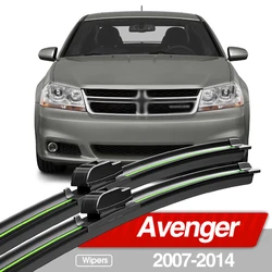 For Dodge Avenger 2007-2014 Front Windshield Wiper Blades 2pcs Windscreen Window Accessories 2008 2009 2010 2011 2012 2013