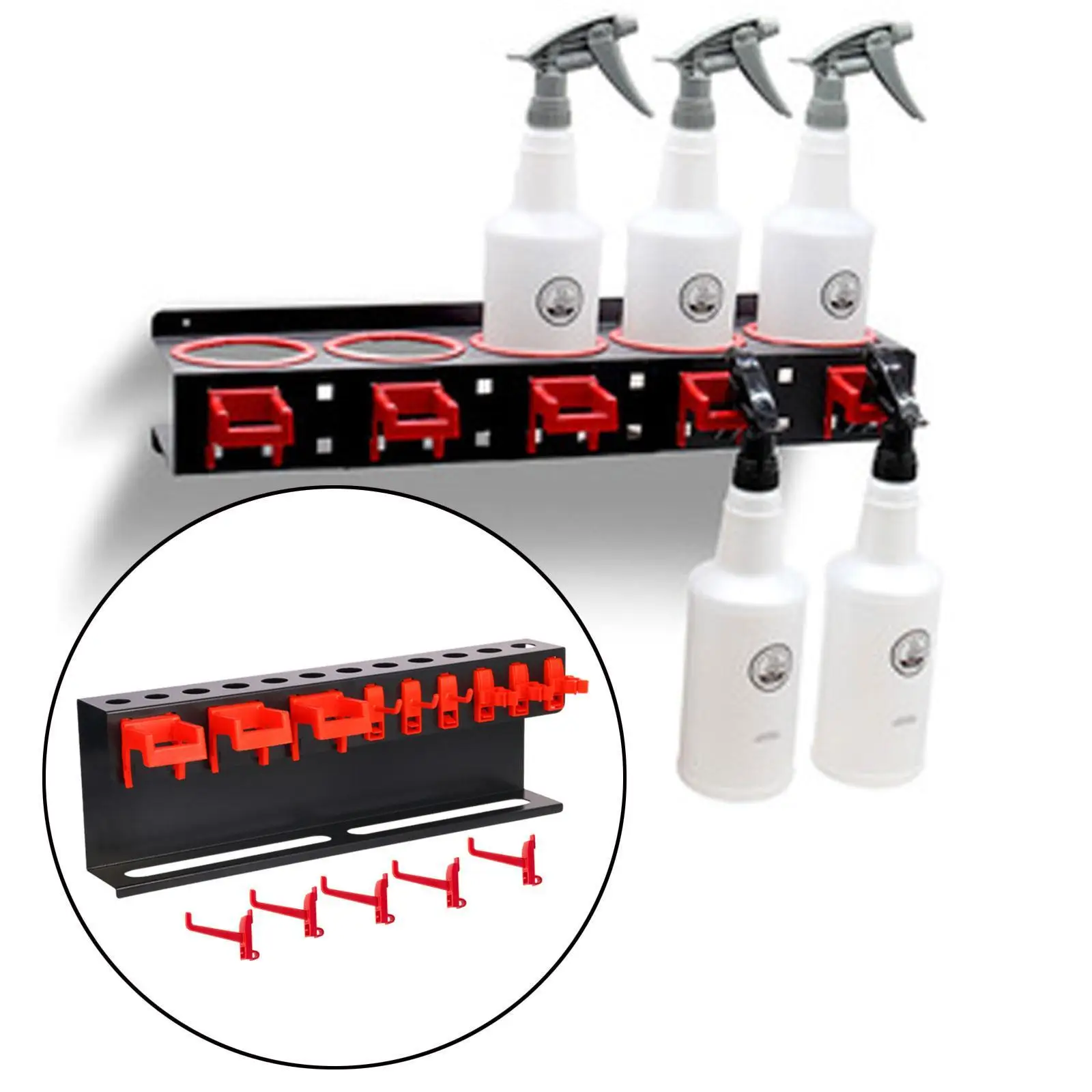 

Spray Bottle Holder Auto Supplies Organizer Versatile Detailing Brush Holder