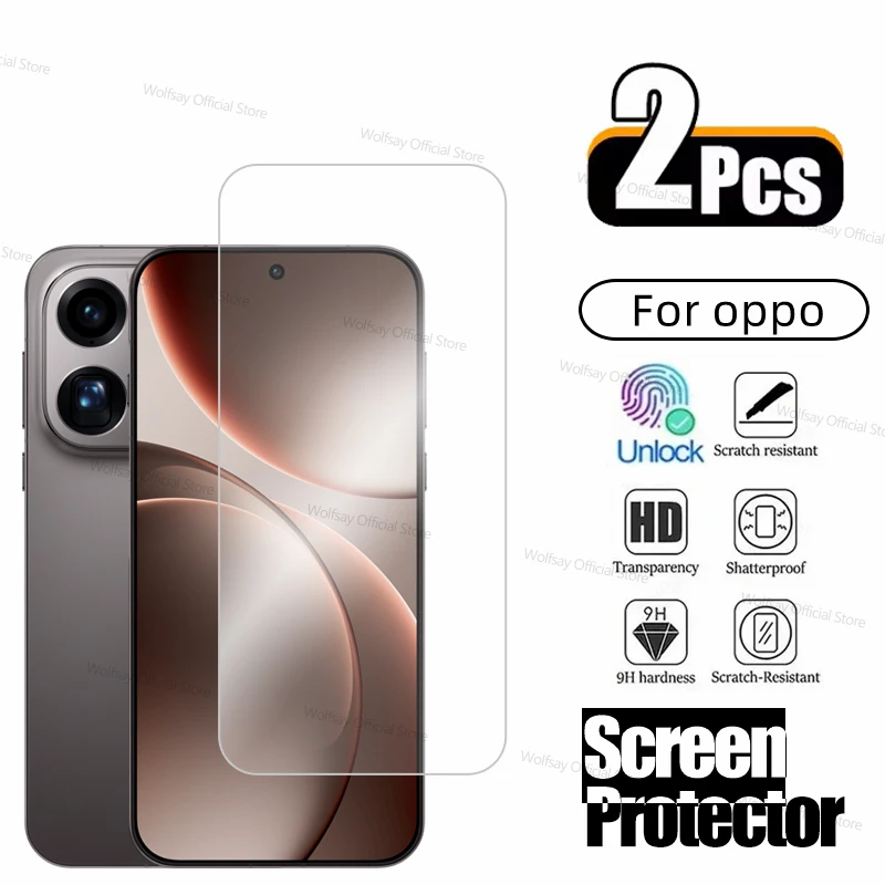 2/4 Uds vidrio templado para oppo Find X9 Pro Protector de pantalla oppo Find X9 X9 Pro 5G pegamento completo vidrio antiarañazos oppo Find X9 Pro
