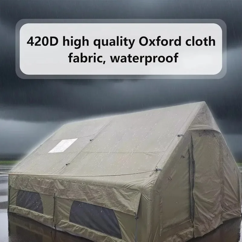 Inflatable Pop Up Tent 3x4x2.1m 3-4 Person Waterproof 3000mm 4-Season 2-Min Setup With 800W Pump For Global Camping