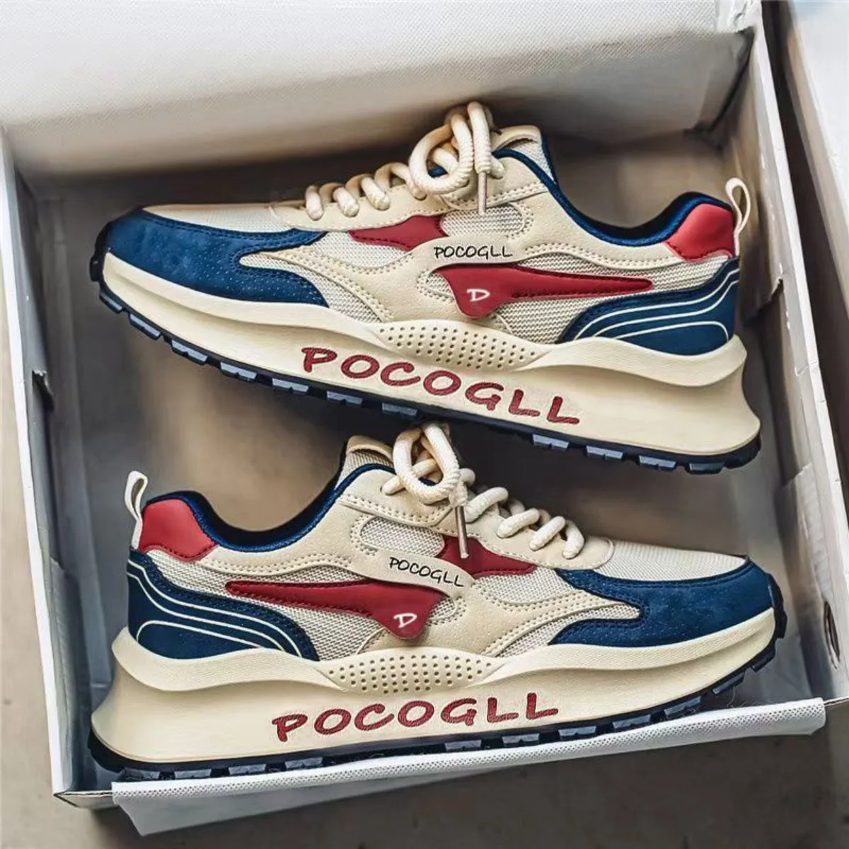 

Мужские высококачественные кроссовки — легкие противоскользящие туфли на толстой подошве, износостойкие, удобные для активного отдыха и повседневного спорта