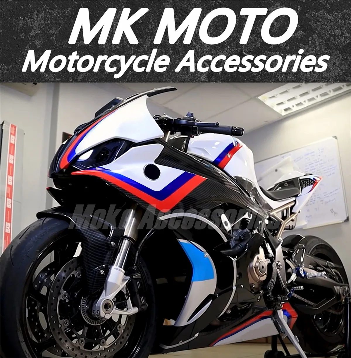 

Moke moto Fairings Kit Fit For M1000RR S1000rr 2019 2020 2021 2022 Bodywork Set 19 20 21 22 Injection Red White Blue Black