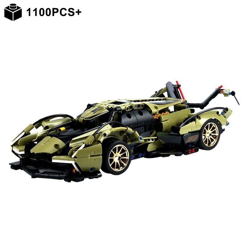 

Technical for V12 Performance Race Car Building Blocks Sets,Scale Model Car Bricks Toys Gifts for Adults Home Decoration 1100pcs