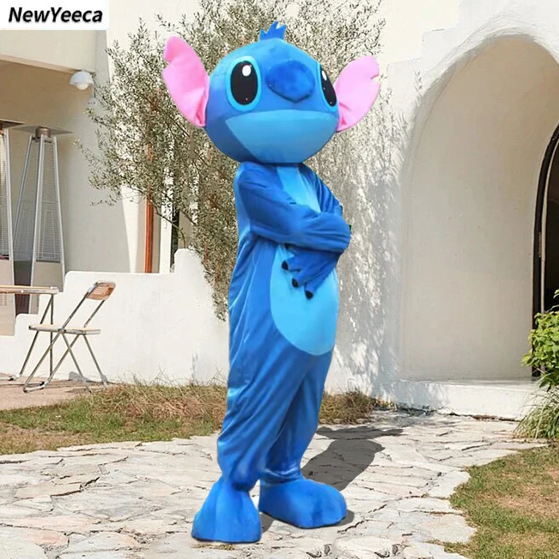 New Blue Lilo & Stitch Mascot Costume Disney Cartoon Character Advertising Fancy Dress Animal Carnival Party Adult Cosplay Suits