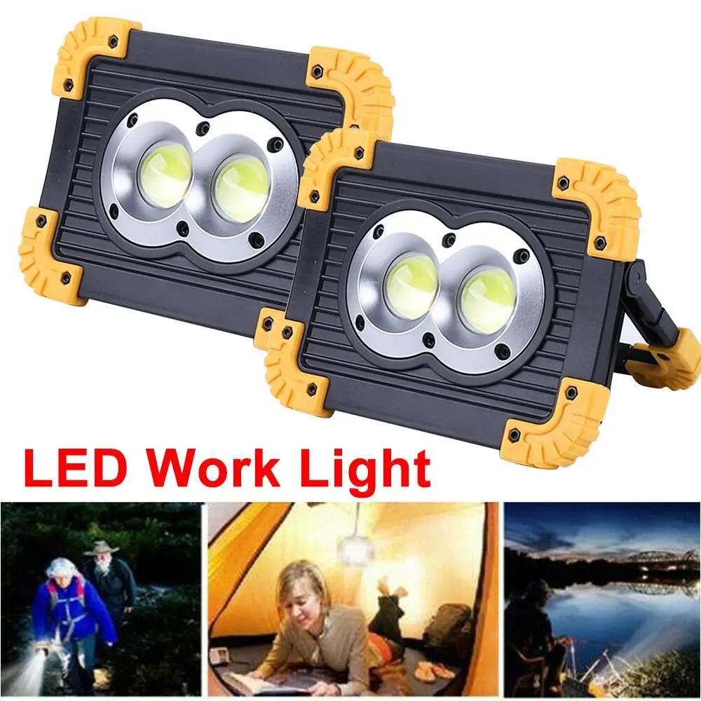 

Outdoor Floodlight USB Rechargeable Camping Lamp Flashlight Searchlight COB LED Work Light