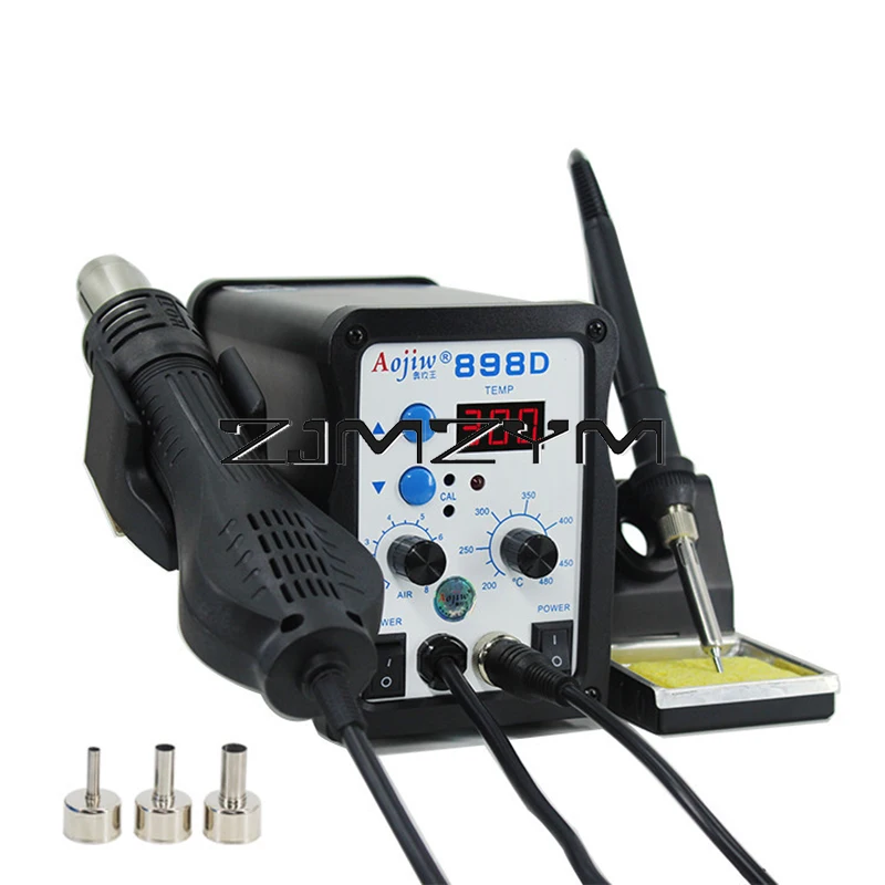 2 In 1 898D Soldering Iron Hot Air Soldering Station DIY Digital Rework Station Phone Repair Solder Tool Welding Station