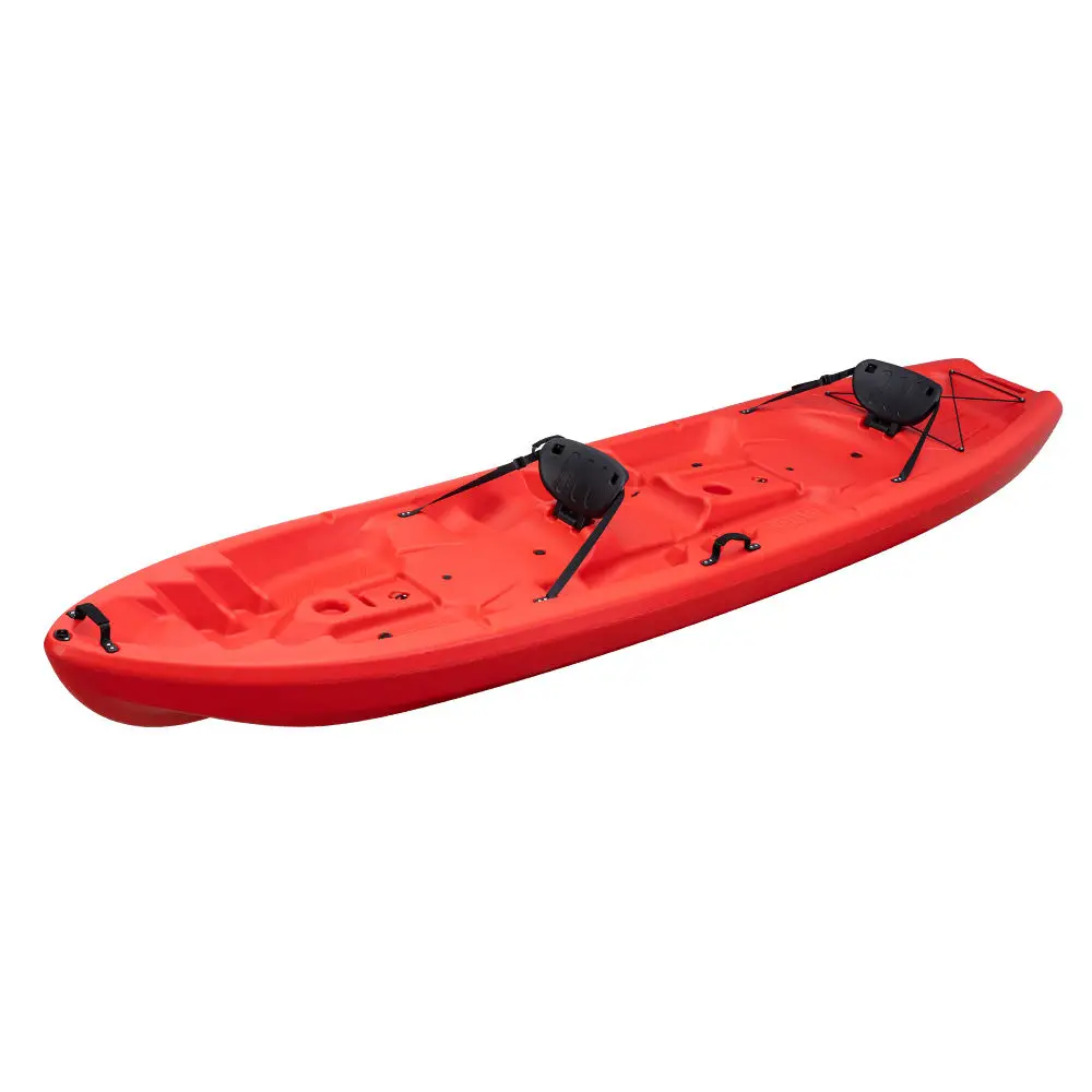 Portable HDPE Multi‑Person Sit‑On‑Top Kayak Accommodates 2 Adults Plus 1 Kid For River Fishing Activities