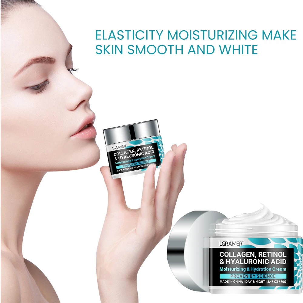 Collagen Cream for Face with Retinol and Hyaluronic Acid Moisturizing Improve Skin Elasticity and Achieve Even Skin Tone