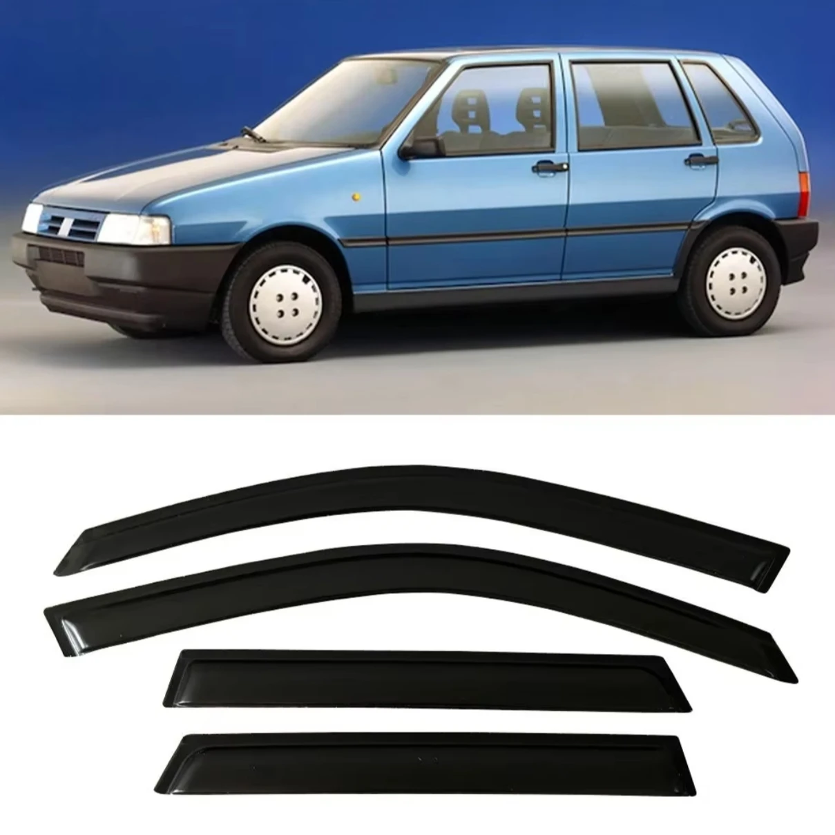 منحرف الرياح نافذة قناع لشركة فيات UNO 146 5-DOOR 1983-1990 1991 1992 1993 1994 1995 المطر الحرس الباب قناع تنفيس ظلال