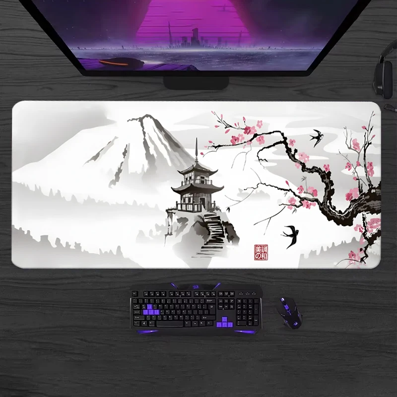 

Силиконовый игровой коврик для мыши Snow Mountain Landscape, большой коврик для клавиатуры, топографический коврик для мыши для клавиатуры с противоскользящим настольным ковриком