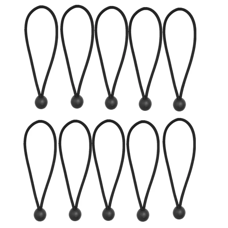 

10pcs Outdoor Elastic Ball Rope Bungee Cords Portable Tent Fixing Tarpaulin Awning Canopy Heavy Duty Tarp Tie Down for Shelter