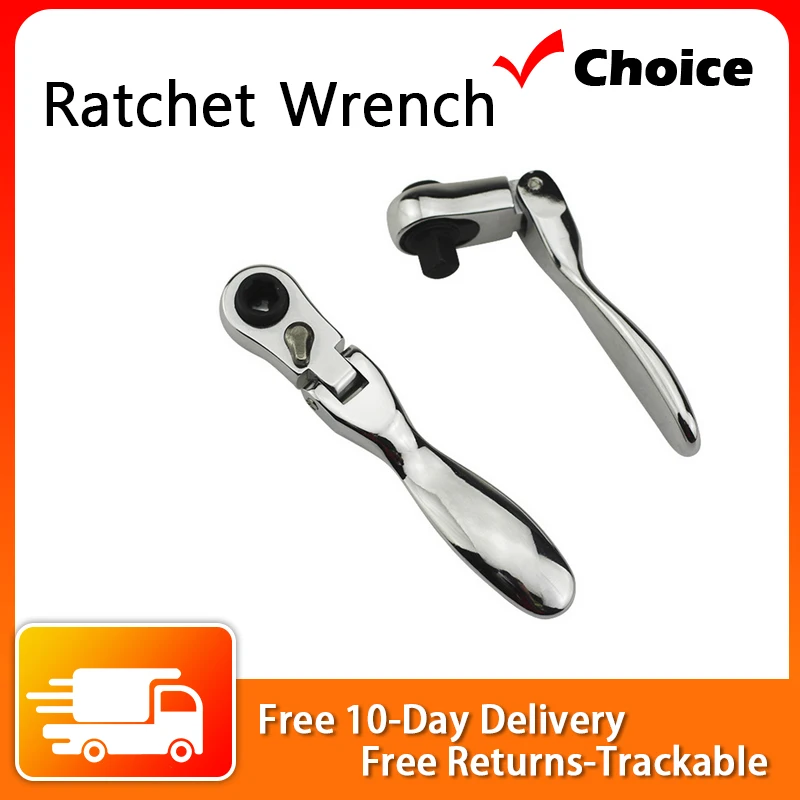 Mini 1/4 Inch 72-Tooth Double Headed Ratchet Wrench Repair Hand Tools Repair Tool Screwdriver Bit for Tight Spaces