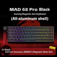 MADLIONS MAD60 MAD68HE Mechanical Keyboard Magnetic Switch Wired MAD 60PRO Game Keyboard Valorant Custom RGB Gamer Keyboard