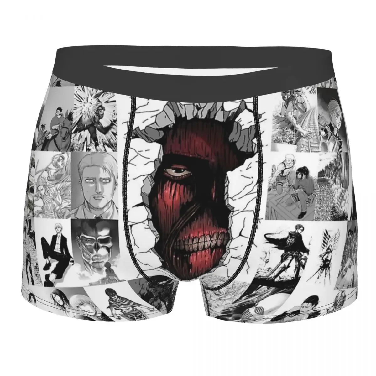 

Levi Manga Collage Underpants Breathbale Panties Male Underwear Print Shorts Boxer Briefs