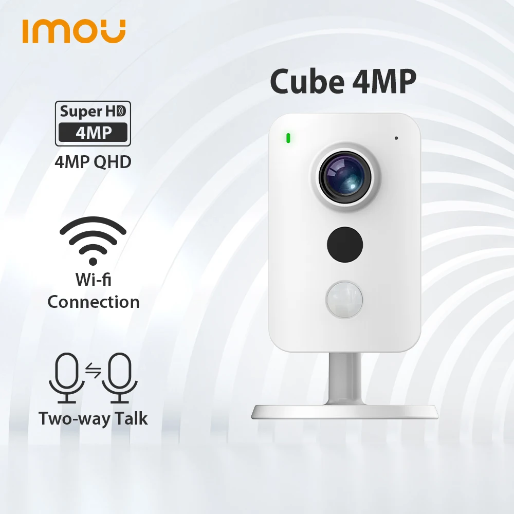 IMOU Cube 4MP WiFi IP Indoor CCTV Camera External Alarm Interface Two-Way Talk Indoor Abnormal Sound Detection Night Vision