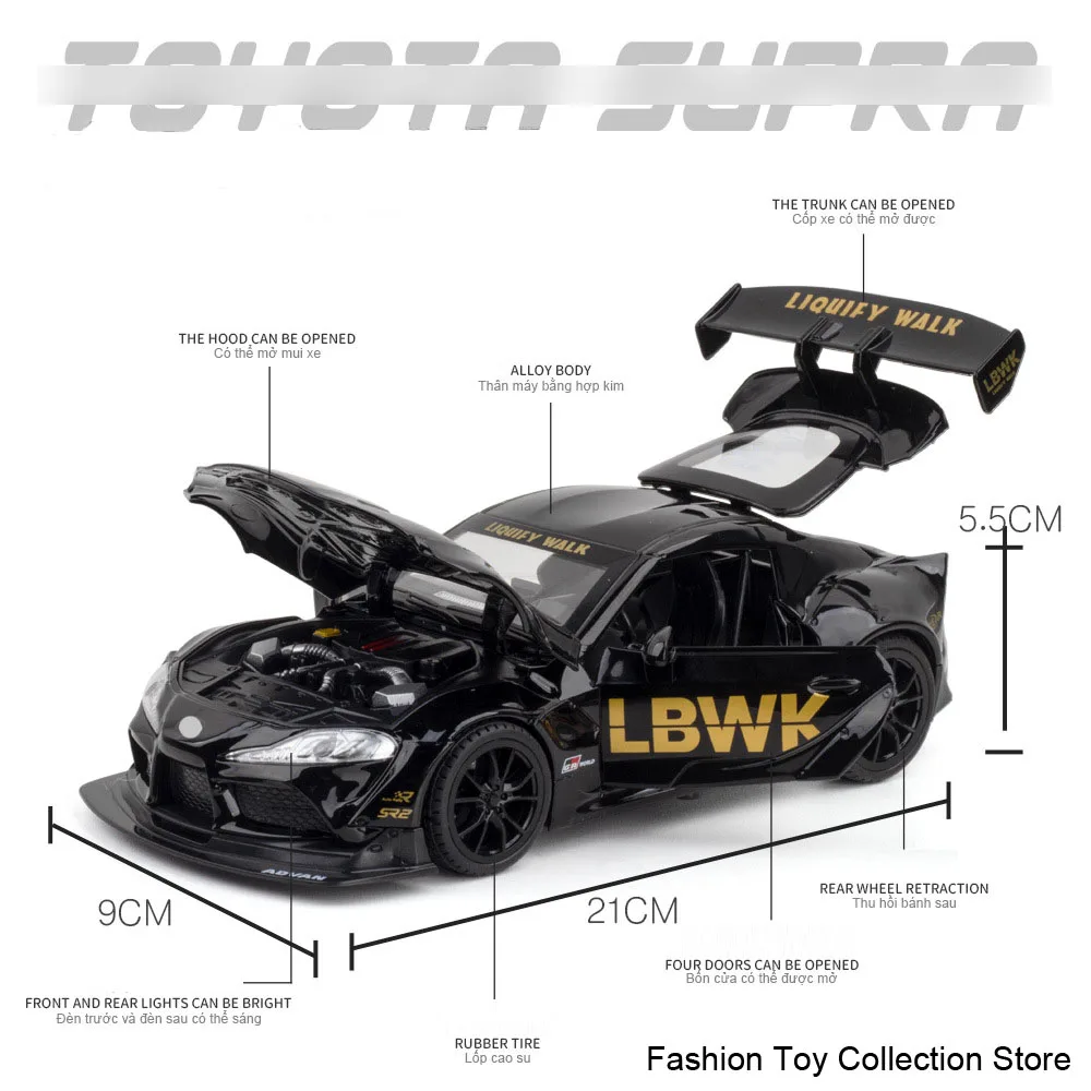 1: 22 TOYUTA LBWK Model High Simulation Diecasts Toy With Sound and Light Pull Back Vehicles Decoration Toys For Kids Gift