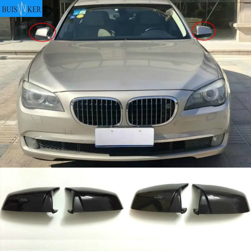 Carbon Fiber Look Car styling M style Replacement Mirror Cover for BMW 5 6 7 serie F01 F02 F03 F04 F06 F07 F10 F11 F12 F13