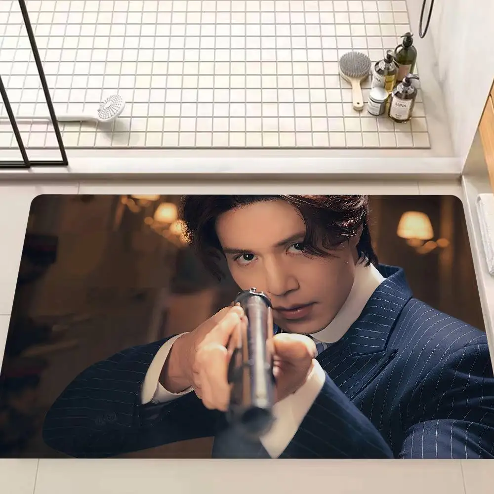 

Singer Lee Dong Wook Anime Hallway Carpet Non-Slip Laundry Room Mat Laundry Decor Balcony Child Living Room Bedside Area Rugs