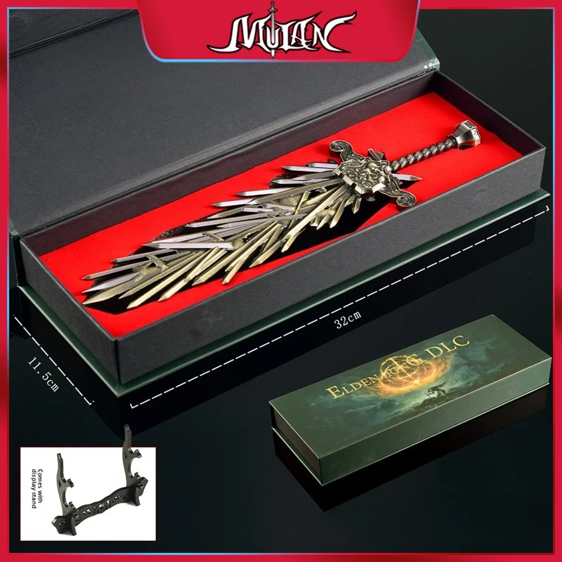30 CM Eldenn Japanese Anime Peripherals Grafted Blade Greatsword‌ Metal Weapons Model Gift Box Collectible Desk Ornament Boy Toy