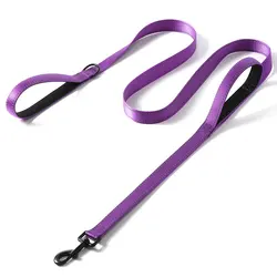 6FT Heavy Duty Dog Leash for Large Medium Dogs, Reflective Double Handle Dog Leash Lead for Traffic Control Husky Pet Accessorie