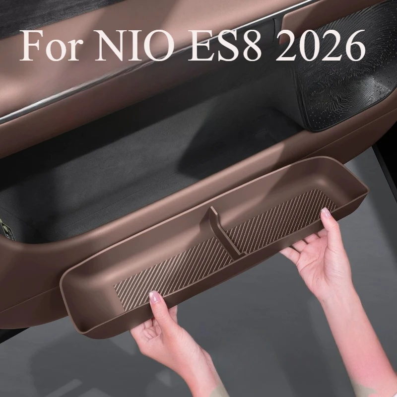 For NIO ES8 2026 Car Door Side Storage Pad Interior Accessories Gate Slot Anti Dirty Storage Box Tray