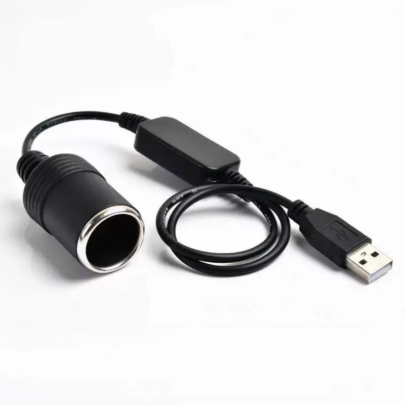 5V 2A USB To 12V Cigarette Lighter Socket USB Male to Female Cigarette Lighter Adapter Converter Car Electronics Accessories 1PC view 5