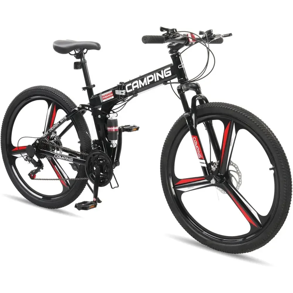 

26 Dual Suspension 21-Speed Mountain Bike with Mechanical Disc Brakes and Ergonomic Cushioning