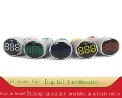 1PCS AD101-22Hz Circular Crystal Film Digital Display AC Hertz Meter Signal Lamp LED Highlight Aperture 22mm AD16-22Hz