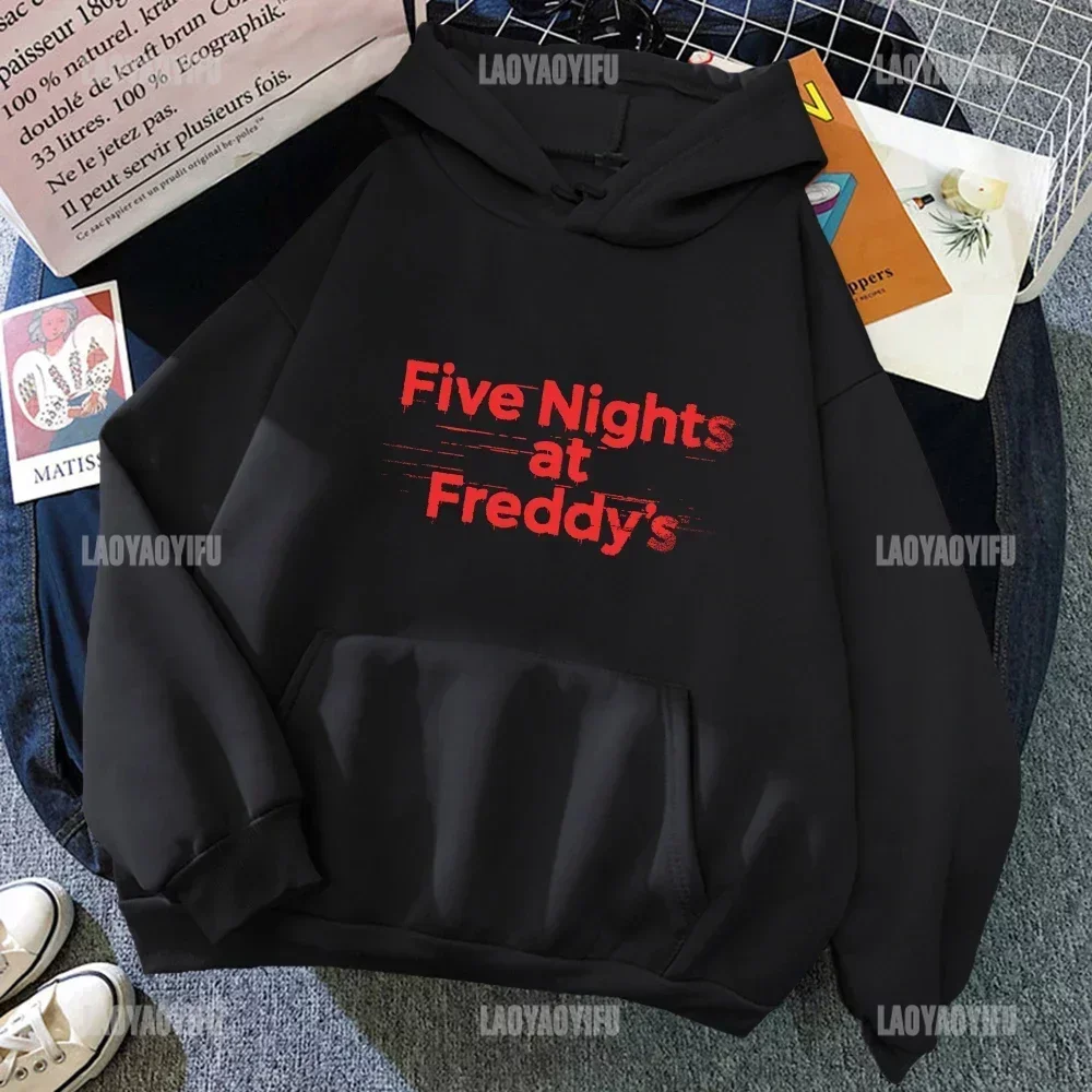 Novelty Five Nights At Fnaf Casual Sweatshirt for Male and Female Hoodies Horror Atmosphere Fall and Winter Hoodie  Streetwear