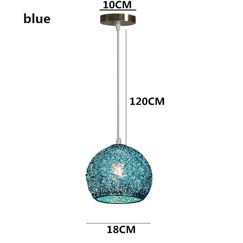 Lampada a sospensione da cucina plafoniere per camera da letto lampada per Hotel illuminazione lampadario blu