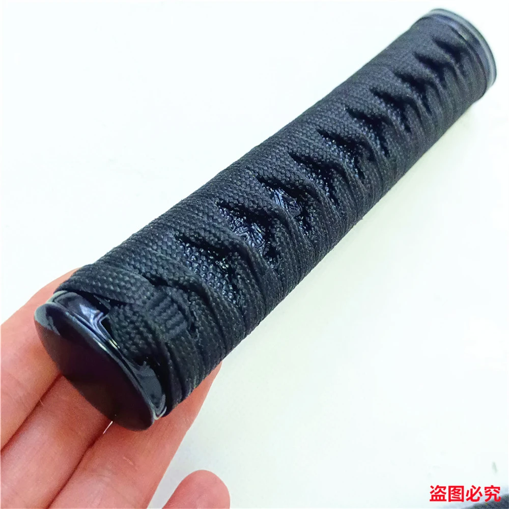 20CM Japanese Tsuka Handle Alloy Kashira Menuki Fuchi Black Silk Ito Fittings For Japan Sword Wakizashi Katana Parts