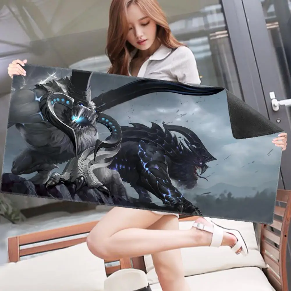 Lost Ark Mousepad Girl Keyboards Mat Rubber Gaming Mousepad Xxl Big Desk Mat Size for large Edge Locking Game Keyboard Pad 80x30