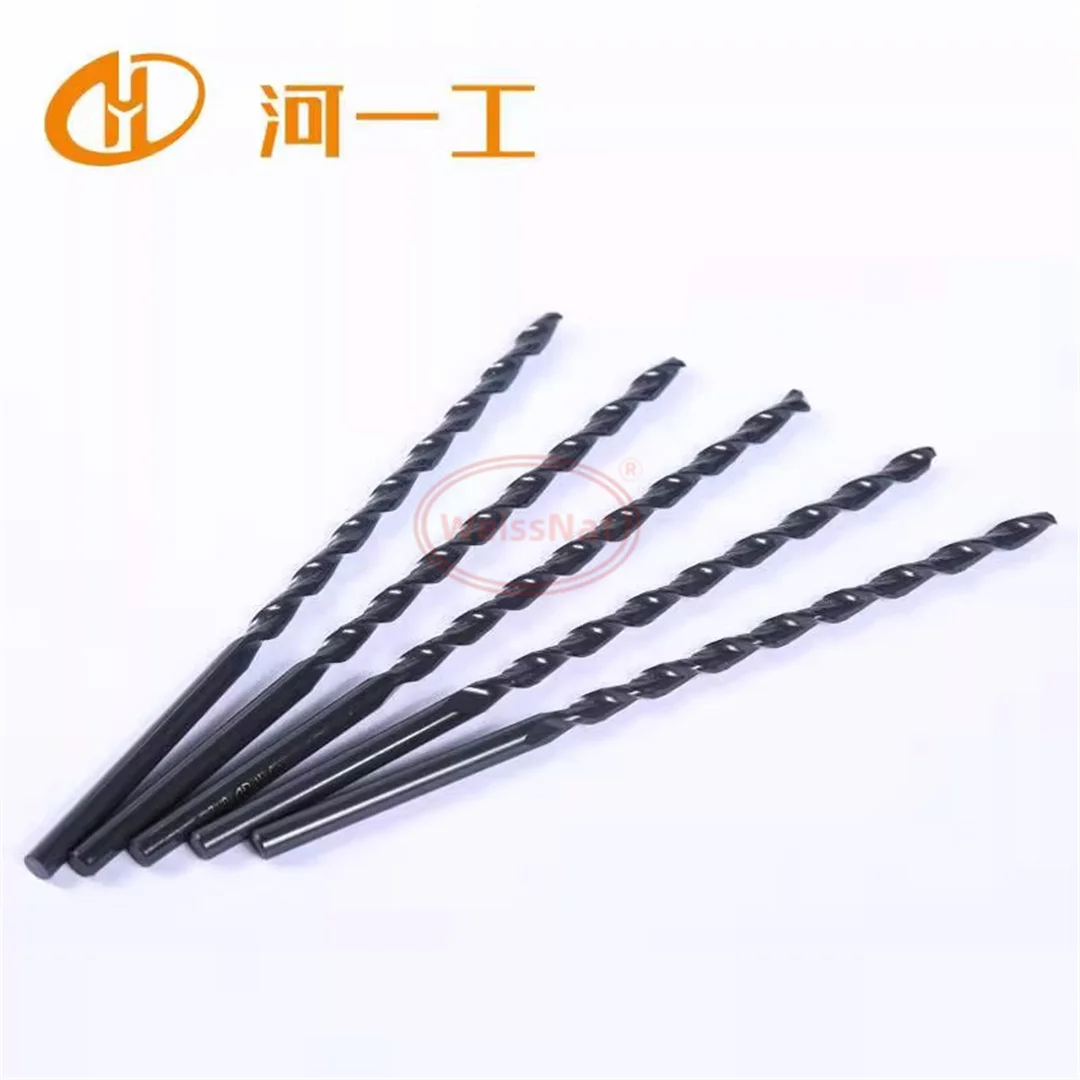 Mata bor baja kecepatan tinggi HSS untuk memproses baja tahan karat dengan tangkai lurus yang diperpanjang untuk memutar adonan goreng.