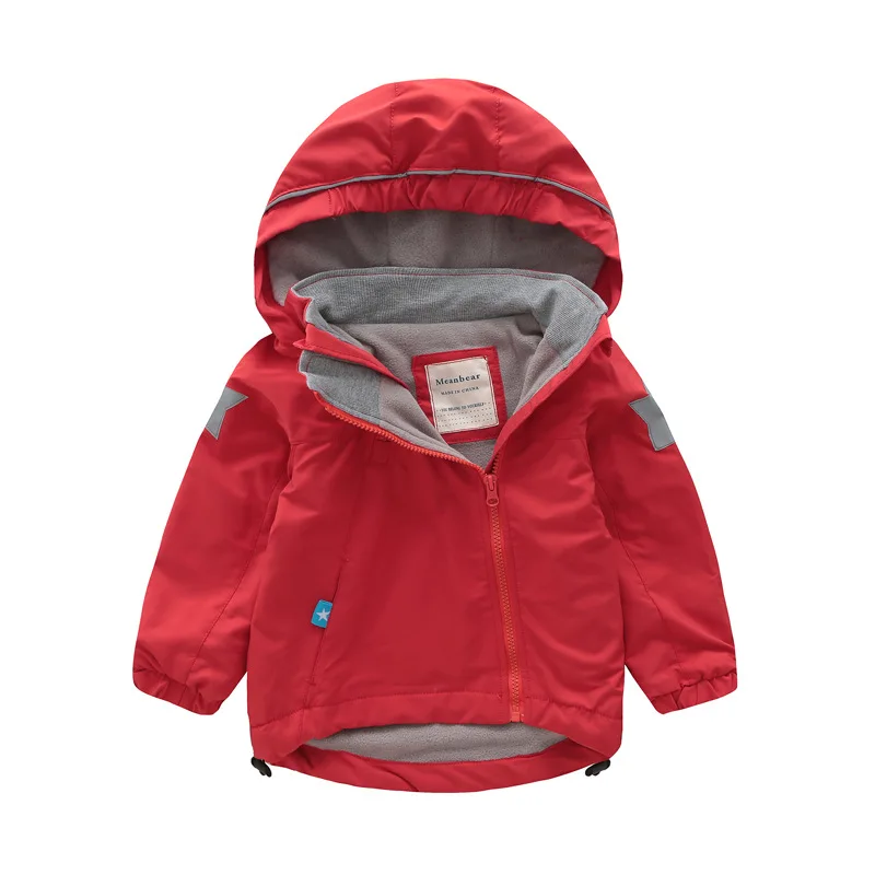 Winter men's and women's baby plush warm jacket, children's thick windproof hooded jacket with diagonal zipper, waterproof and w