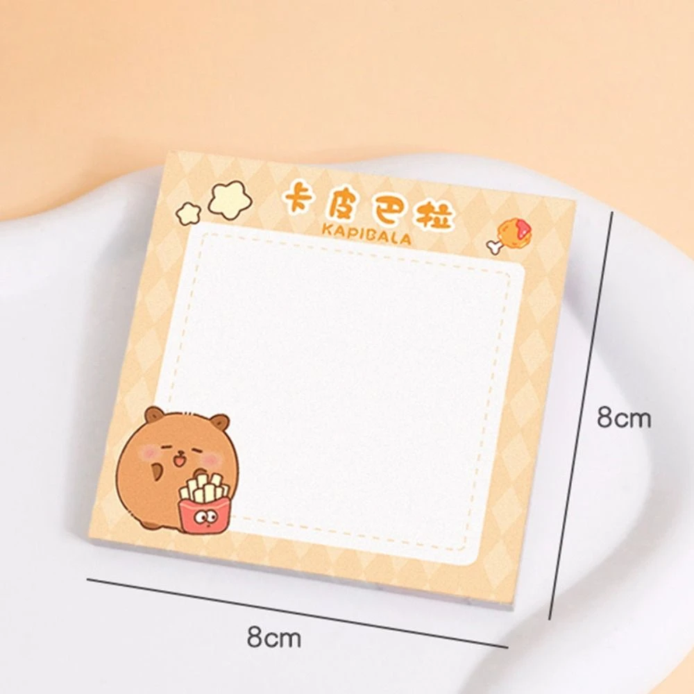 Multifunction Cute Capybara Sticky Note Self-adhesive Notepad Capybara Memo Pad N Times Notebook Message Paper Office
