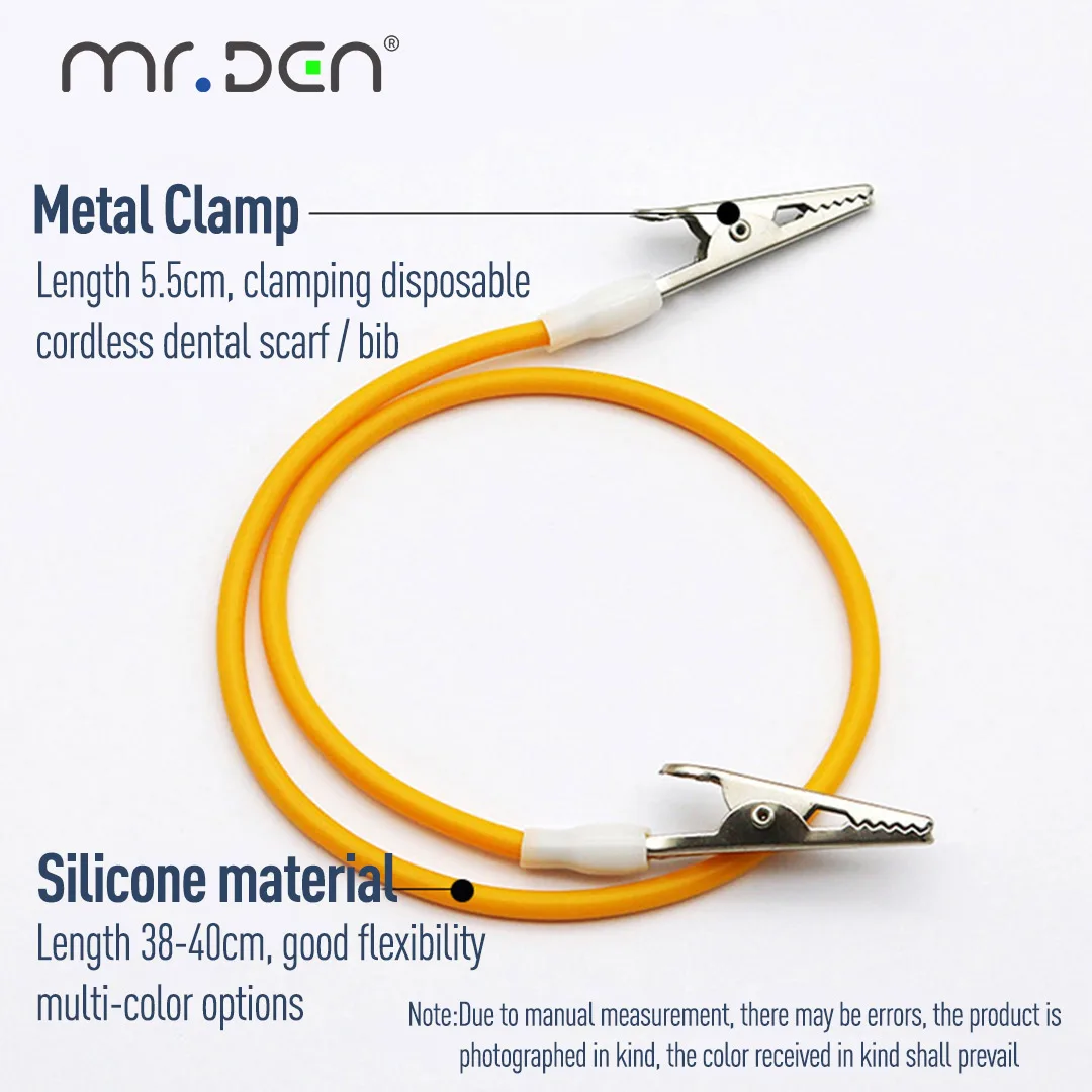 5-Color Dental Napkin Holders Scarf Clips Spring Rope - Oral Dental Supplies Dentistry Material for Dentist Tools