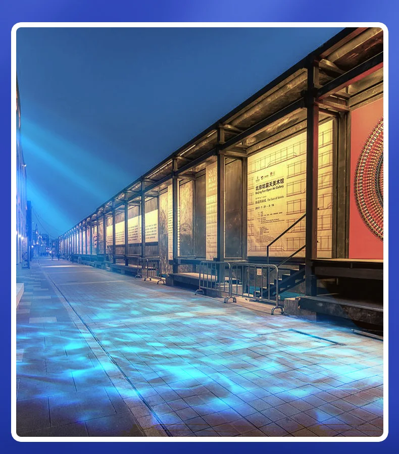 Custom 100W Outdoor LED Gobo Projector Light Aluminum Alloy Body With 4 Rotate Images IP67 Advertising Lights