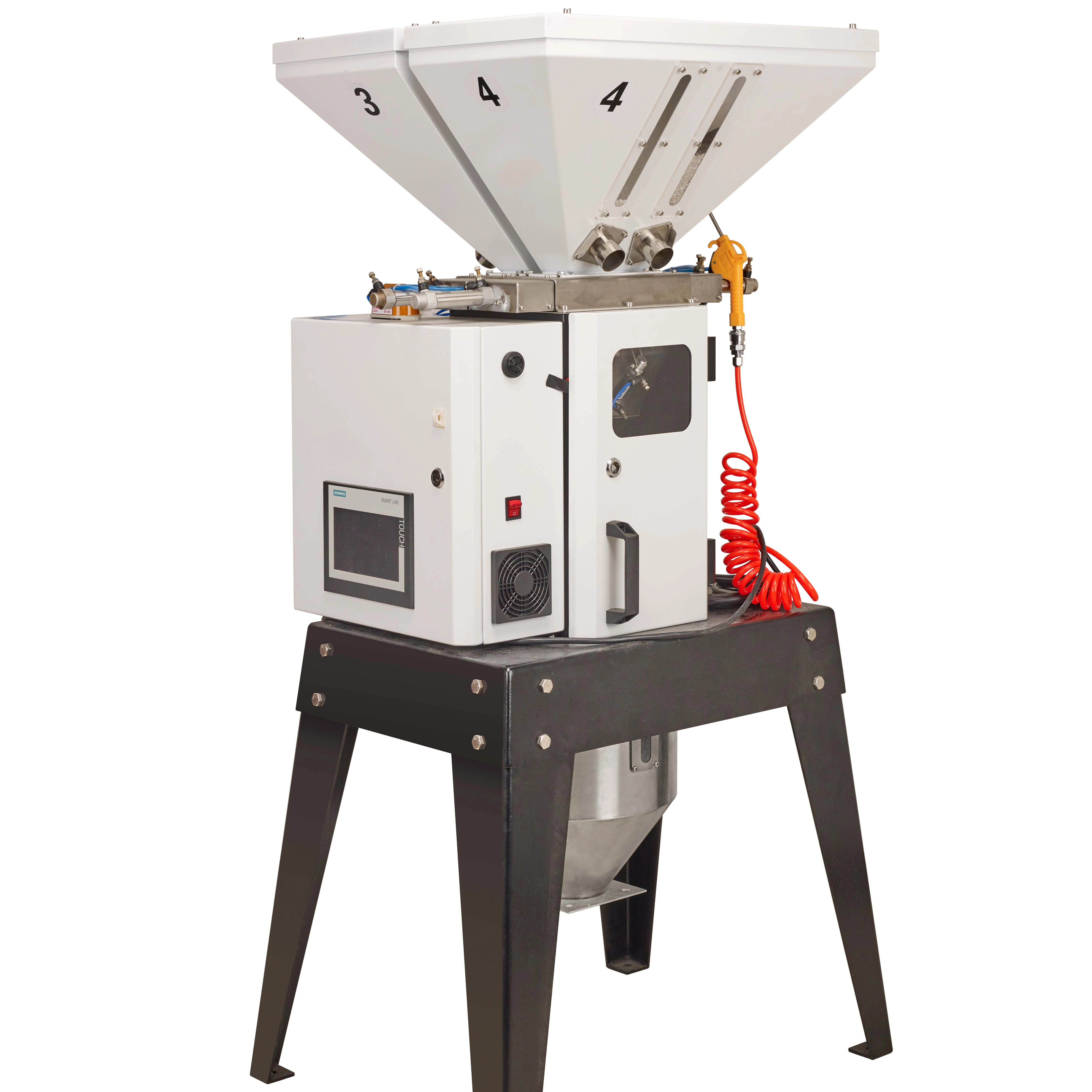Plastic Particle Screw Mixer Large Capacity For Mixing Plastic Color Granules Pellets