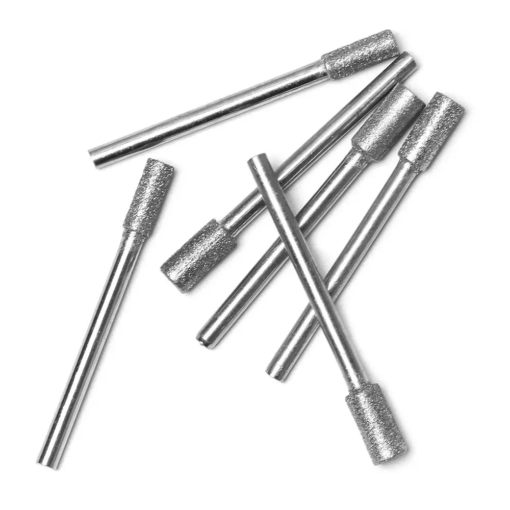 5Pcs 3/4/5mm Diamond Drill Chainsaw Sharpener Fits 1453 Craftsman Round File Micro-carving Needle Chainsaws Sharpening Tools