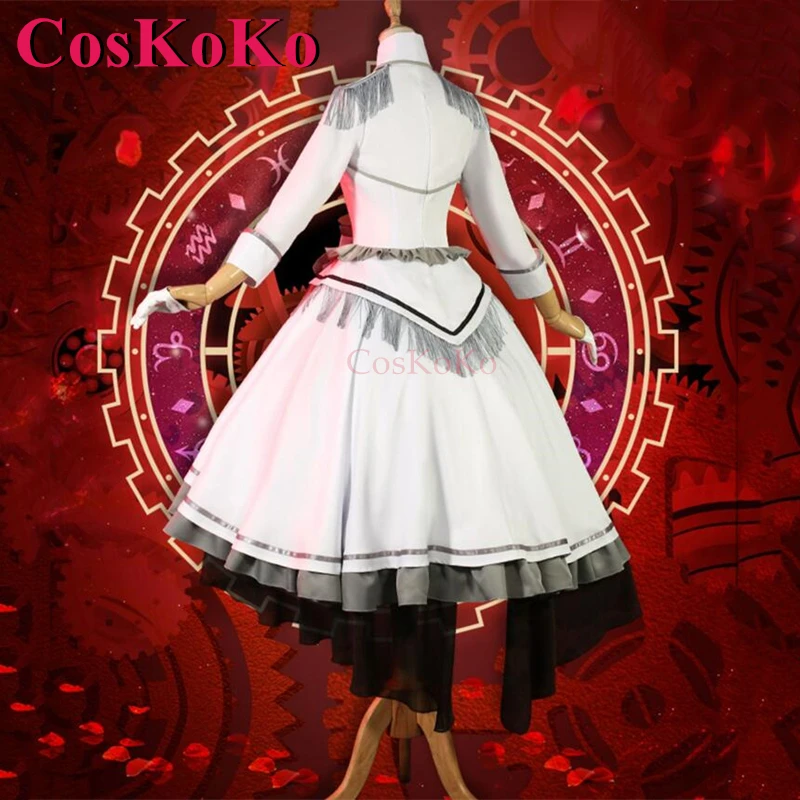 CosKoKo Tokisaki Kurumi Cosplay Anime randka kostium na żywo biała królowa formalna sukienka impreza z okazji Halloween do odgrywania ról odzież nowa