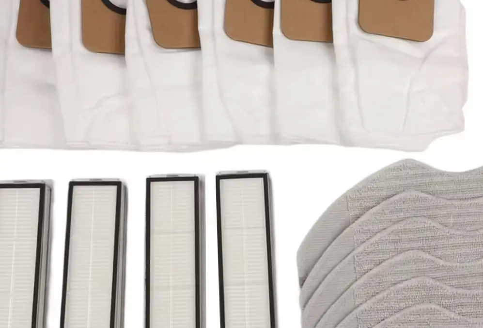 Replacement Kit For Xiaomi H40 OV51 With 2 Main Brushes 6 Mop Cloths Dust Bags Side Brushes Filters Deep Clean Corners Pet Hair