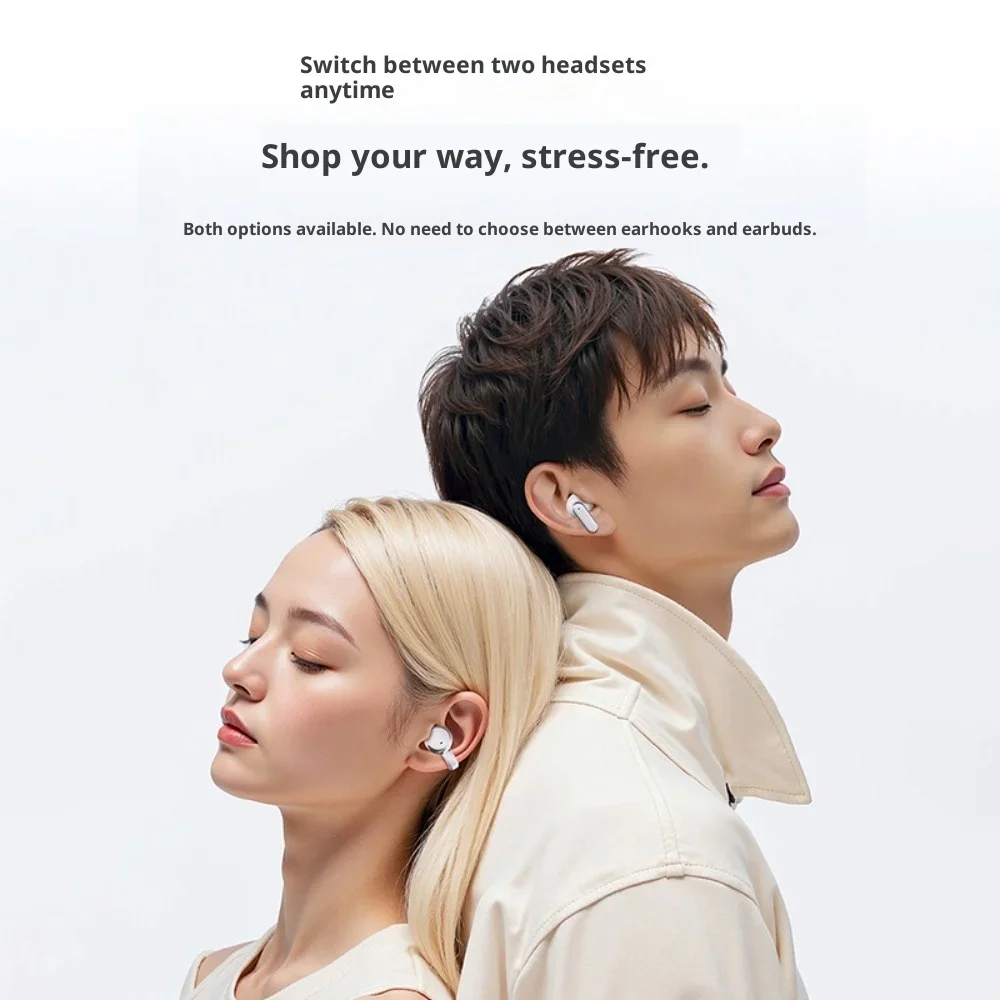 Couple's High-quality Earphones With Noise Reduction AI Translation Esports Sports Digital Display Wireless Bluetooth Earphones