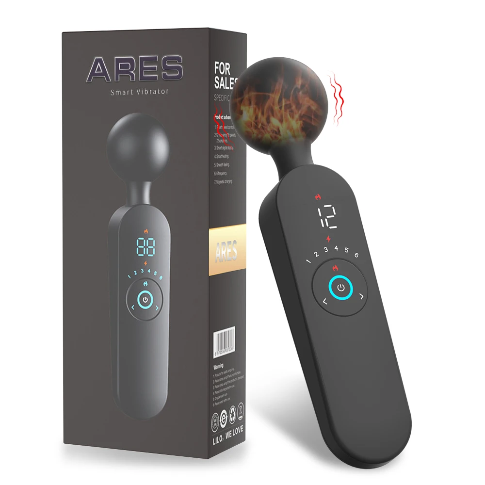 Heated Heated Massage Wand with LED Digital Display, 12 Vibration Intensities Adjustable Speed Heating Massage Device Handheld Massager - Aliexpress Deal